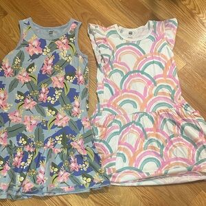 Tea Collection Girls floral and Rainbow Dresses